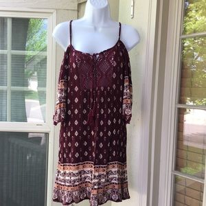 Angie cold shoulder boho tassel Size M Dress